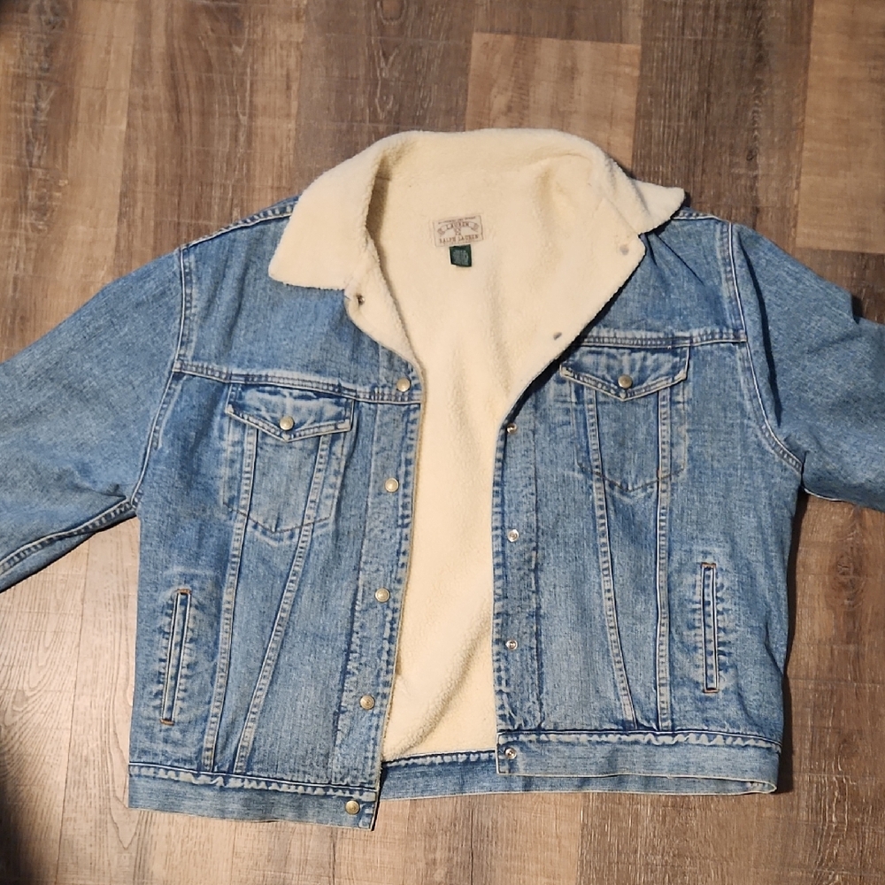 Vintage Authentic Ralph Lauren Lined Jean Jacket